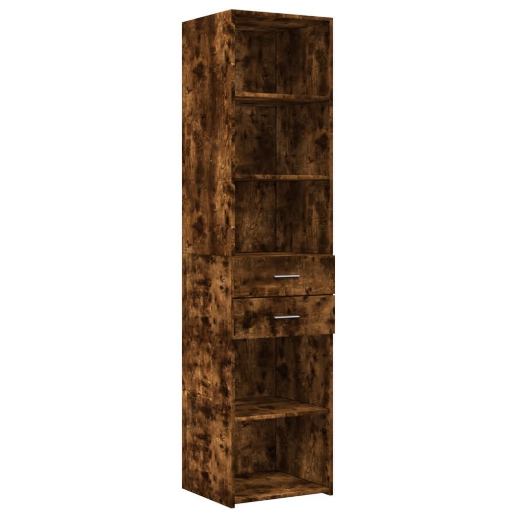 vidaXL Highboard Highboard Räuchereiche 45x42,5x185 cm Holzwerkstoff (1 St)