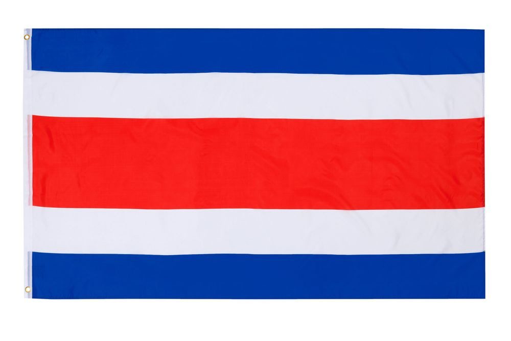 PHENO FLAGS Flagge Costa Rica Flagge 90 x 150 cm Kostarika Fahne Nationalflagge (Hissflagge für Fahnenmast), Inkl. 2 Messing Ösen