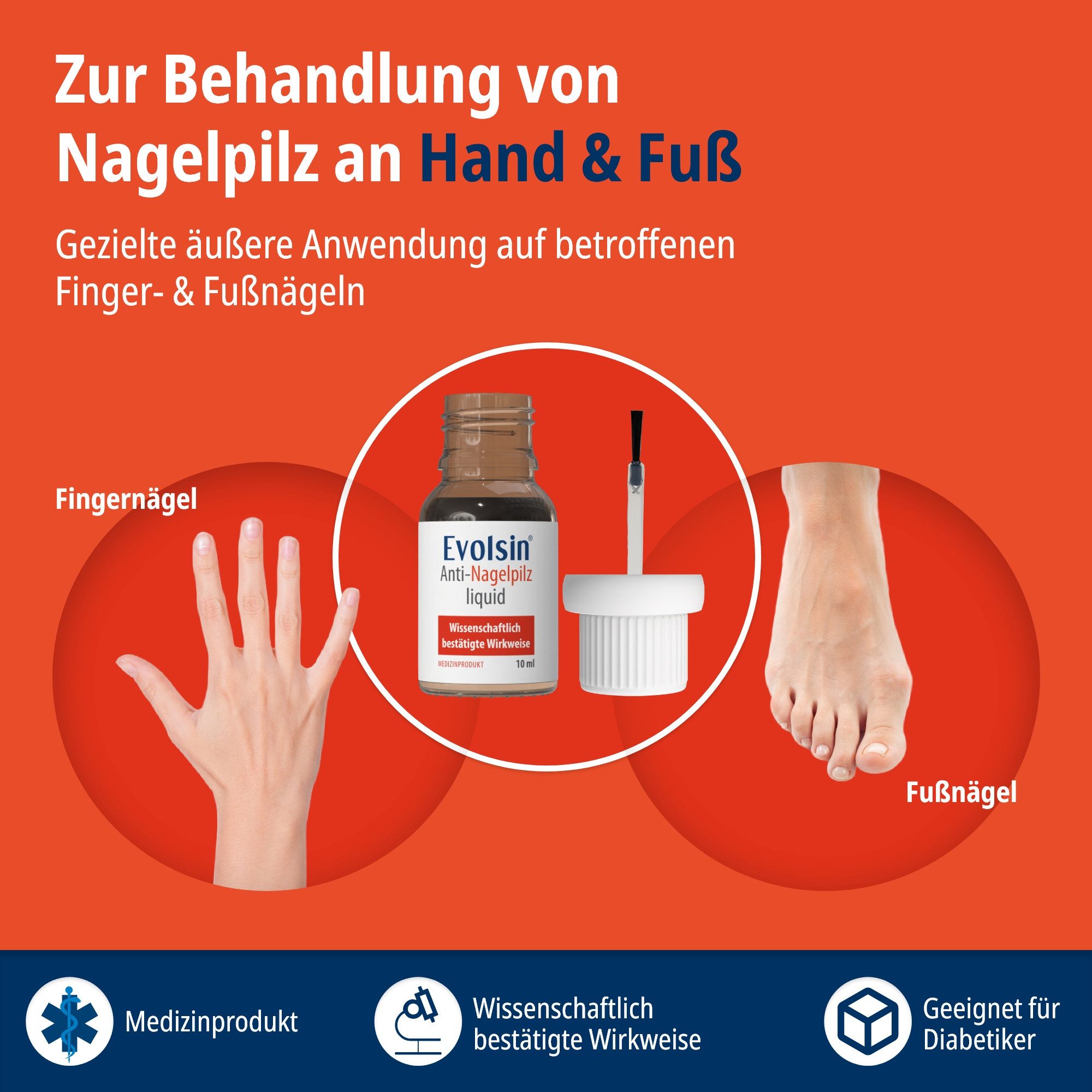 Evolsin Nagelpilz-Behandlungsstift Anti-Nagelpilz Liquid I Wissenschaftlich bestätigte Wirkweise, frei von Parabenen, Silikonen, Mineralölen, Mikroplastik
