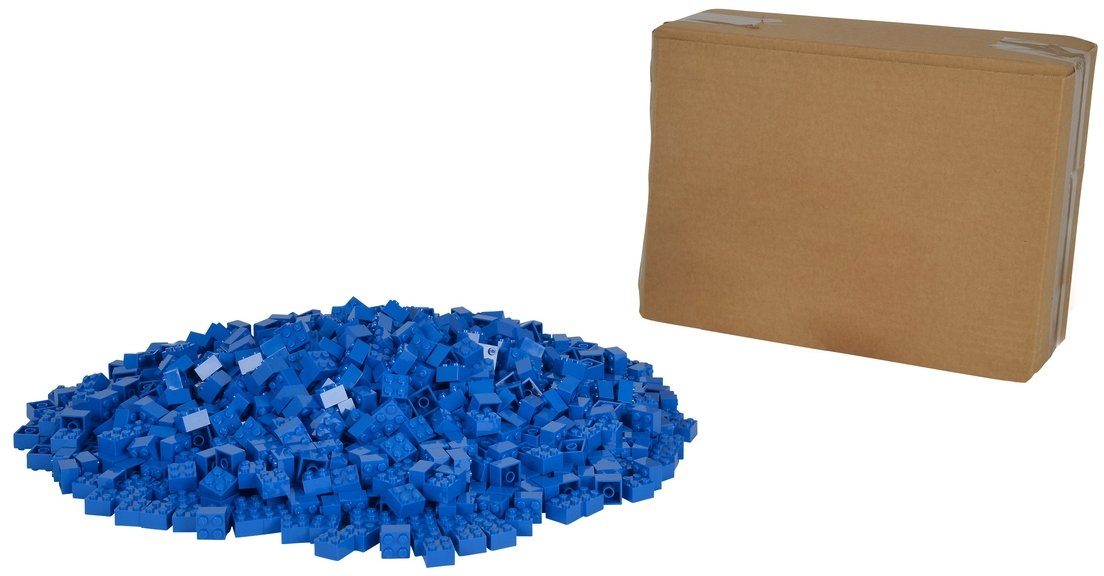 SIMBA Konstruktionsspielzeug Bausteine Blox 1000 Teile 4er blau 104114118 Spielbausteine