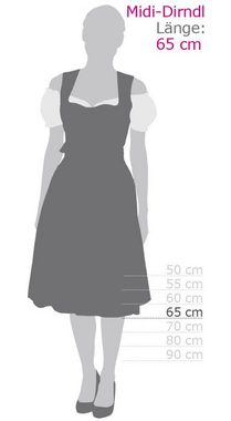 Nübler Trachtenkleid Dirndl midi Rosy in Silber von Nübler