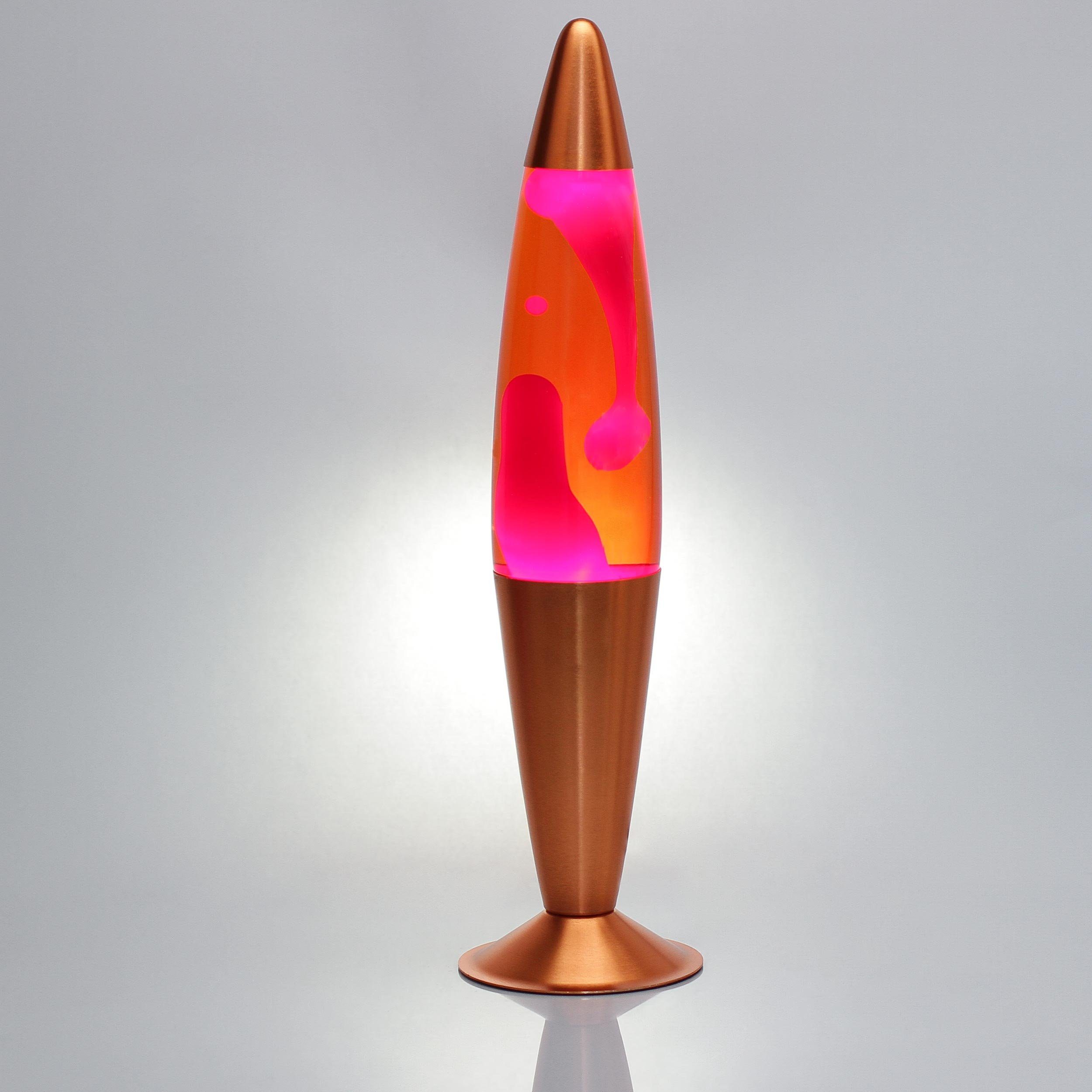 Tischleuchte 36 Pink TIMMY, cm Tischlampe Wachs modischer Retro Licht-Erlebnisse hoch Orange Lavalampe