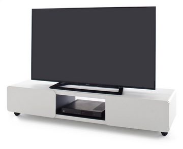 MCA furniture Lowboard Jeff (TV Board rollbar, 140 cm, in weiß und schwarz), auf Rollen