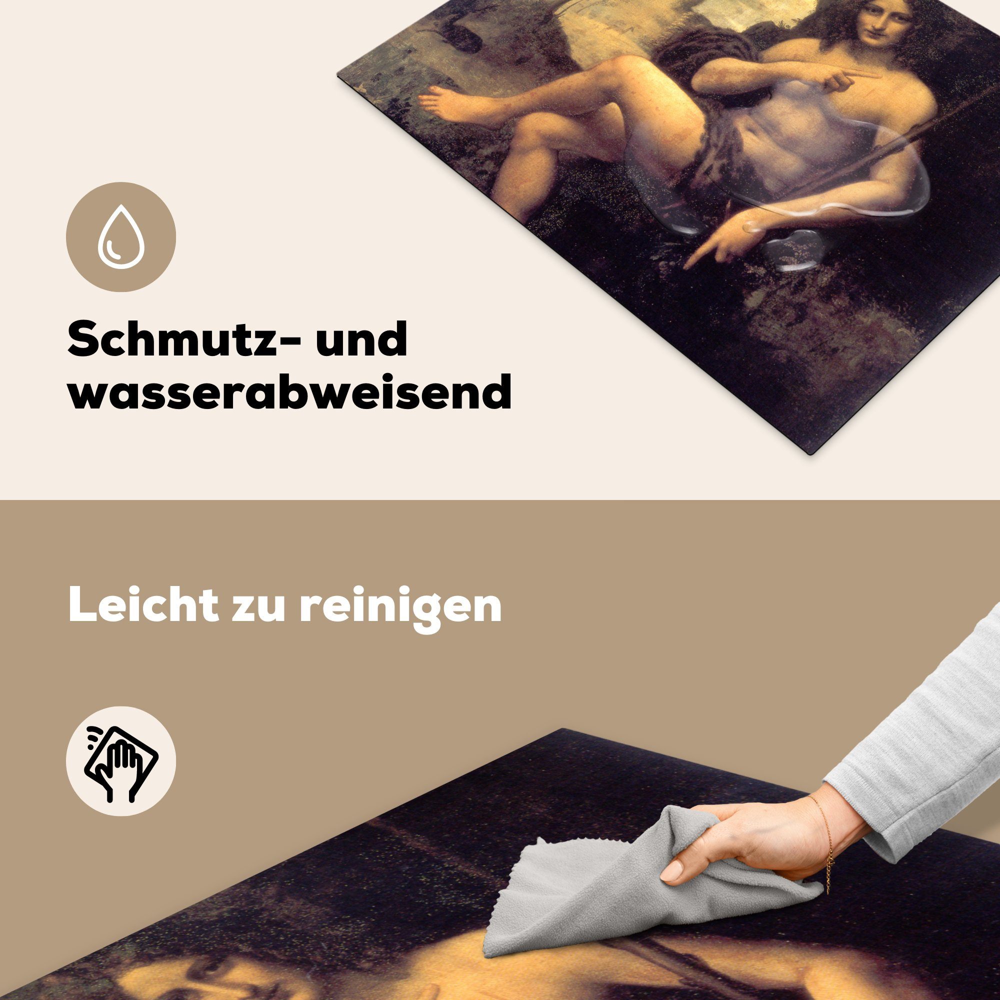 - Ceranfeldabdeckung Vinci, der Wüste da cm, Mobile Leonardo Vinyl, MuchoWow in Johannes 70x52 (1 heilige Arbeitsfläche nutzbar, Der tlg), Herdblende-/Abdeckplatte