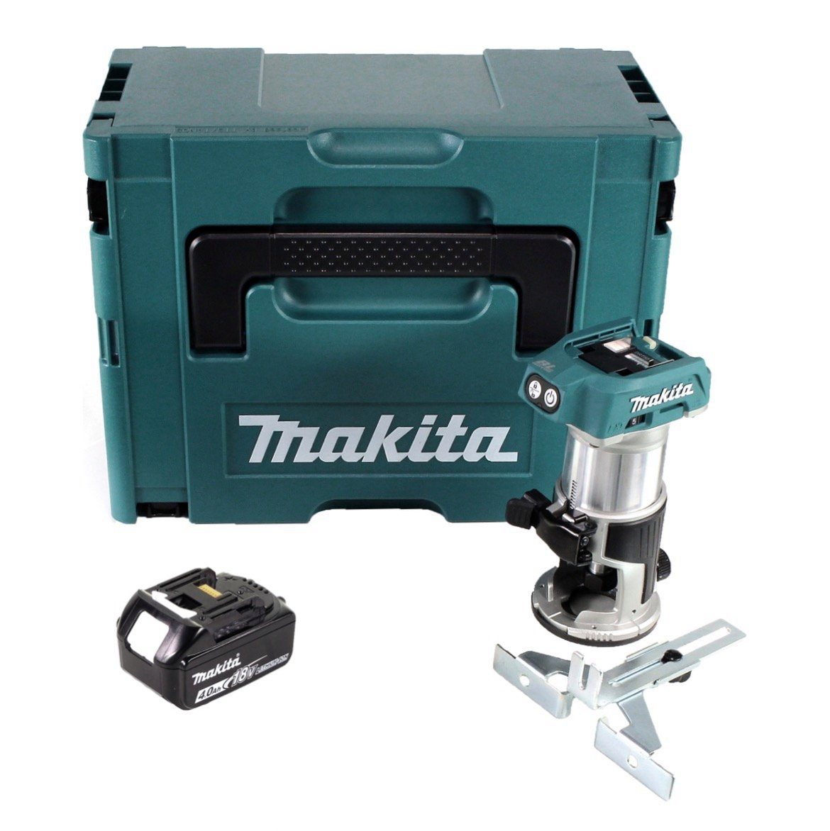 18v Fexrror Für Makita 18V, Brushless Akku Kantenfräse Mit 3 Spannzangen ( 1/4", 6 Mm Und 8 Mm), 30.000 U/min, 5 Fräser (no Akku Akku Oberfräse