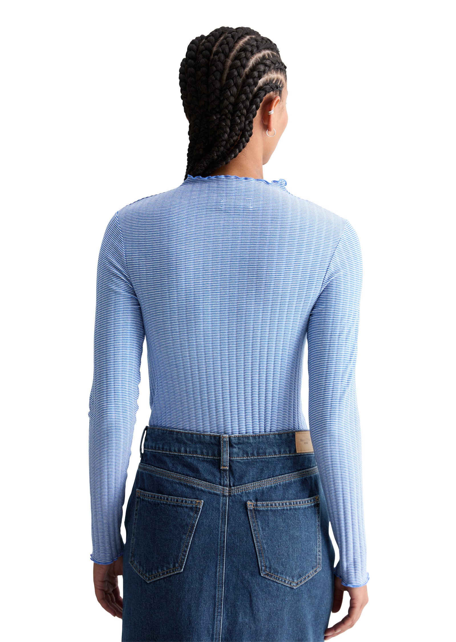 Marc O'Polo DENIM Langarmshirt aus Bio-Baumwoll-Mix