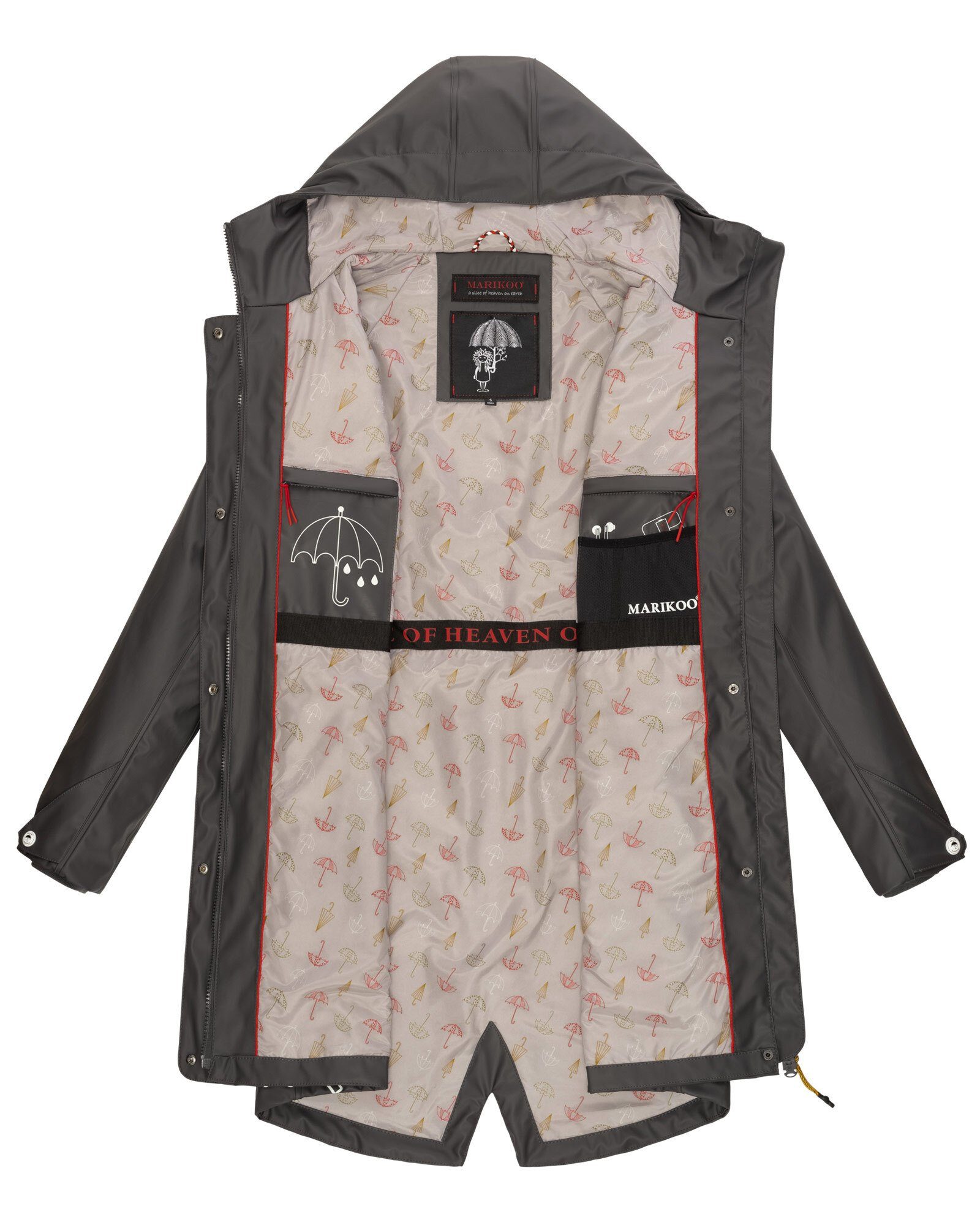 Marikoo Outdoorjacke Dancing Umbrella mit einer großen Kapuze