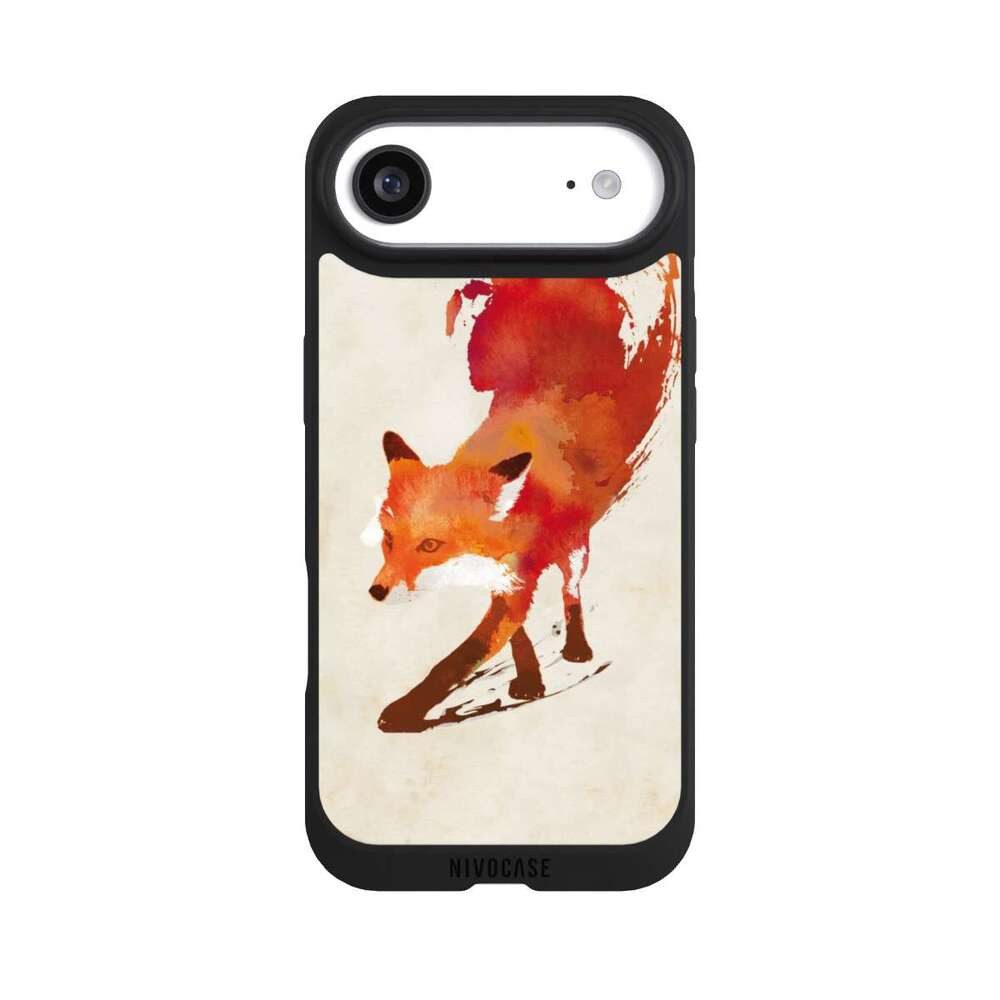 NIVOCASE Handyhülle Fuchs Graphic Herbst Vulpes Vulpes, Apple iPhone Air Handyhülle Hülle NIVOpure Case Schwarz