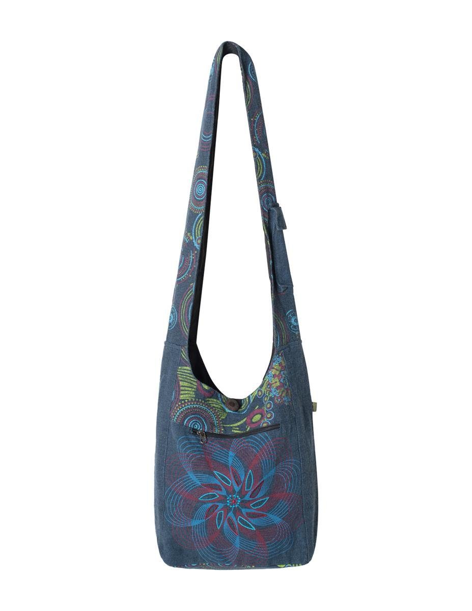 Shopper Umhängetasche Beuteltasche Yogi Baumwolle Mandala
