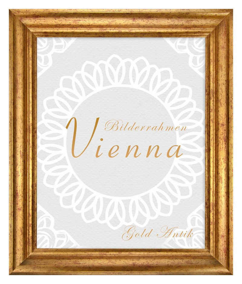 BIRAPA Einzelrahmen Bilderrahmen Vienna, (1 Stück), 20x20 cm, Gold Antik, Holz