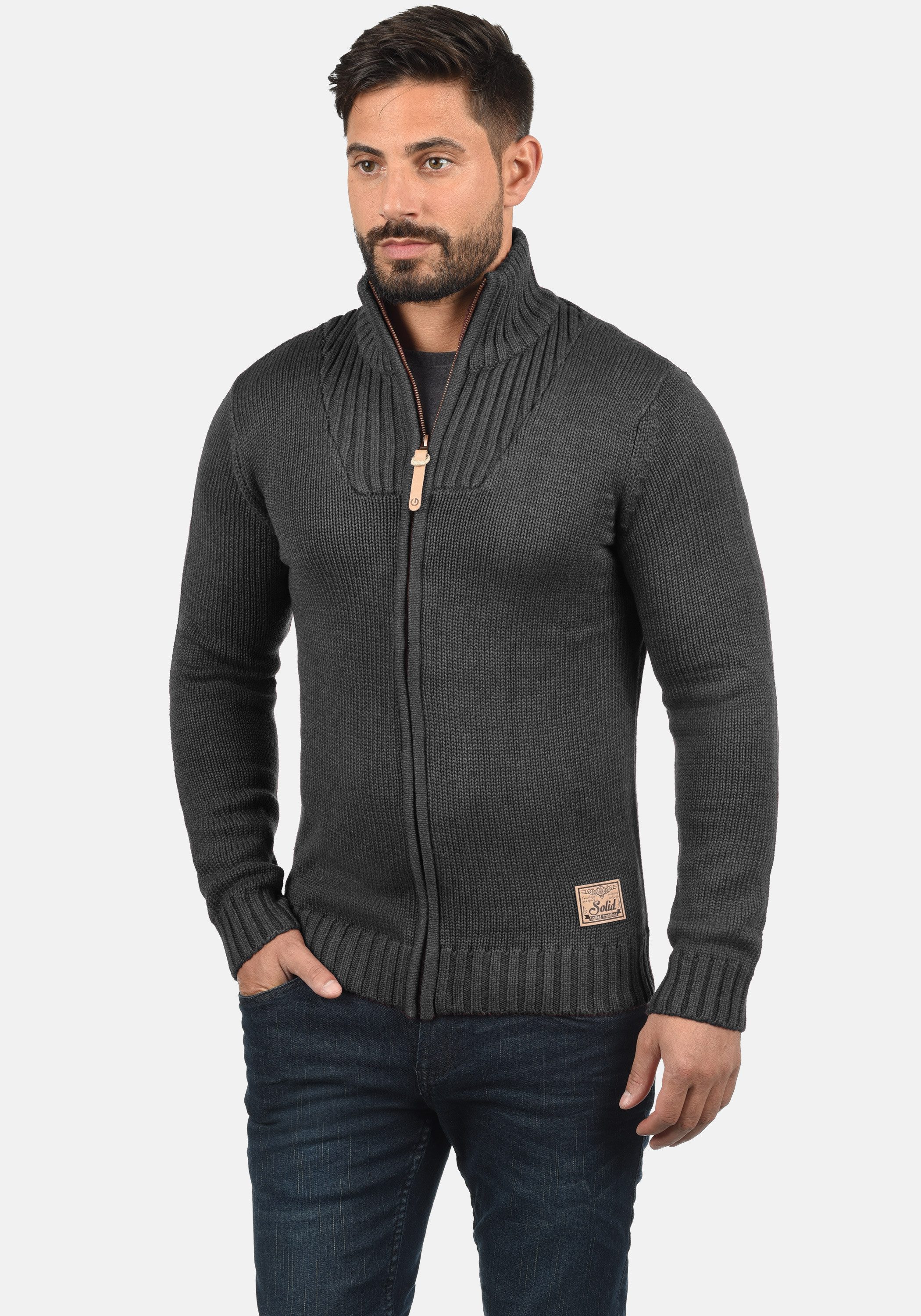 !Solid Strickjacke SDPoul Strickjacke mit Stehkragen günstig online kaufen