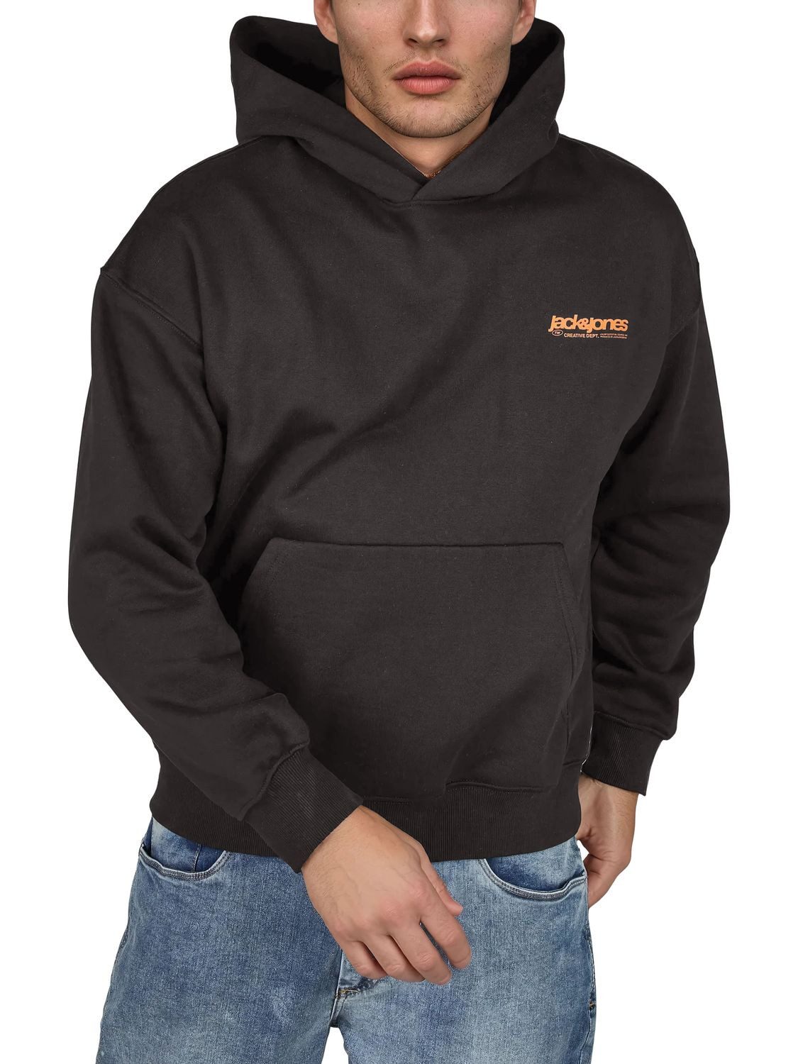 Jack & Jones Kapuzenpullover Herren Hoodie JJEURBAN EDGE Relaxed Fit Sweatshirt mir Kängurutasche