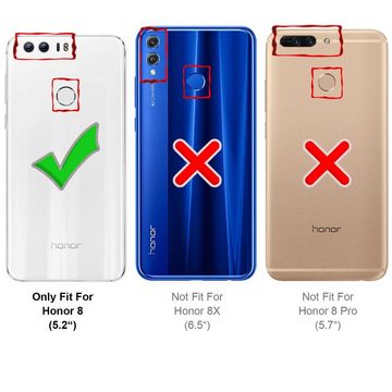 CoolGadget Schutzfolie Panzerfolie für Honor 8, (9H Härtegrad, 2x Schutzglas, 1xReinigungset), Displayfolie Panzer Schutzfolie 2 Stück für Honor 8 Glas Folie