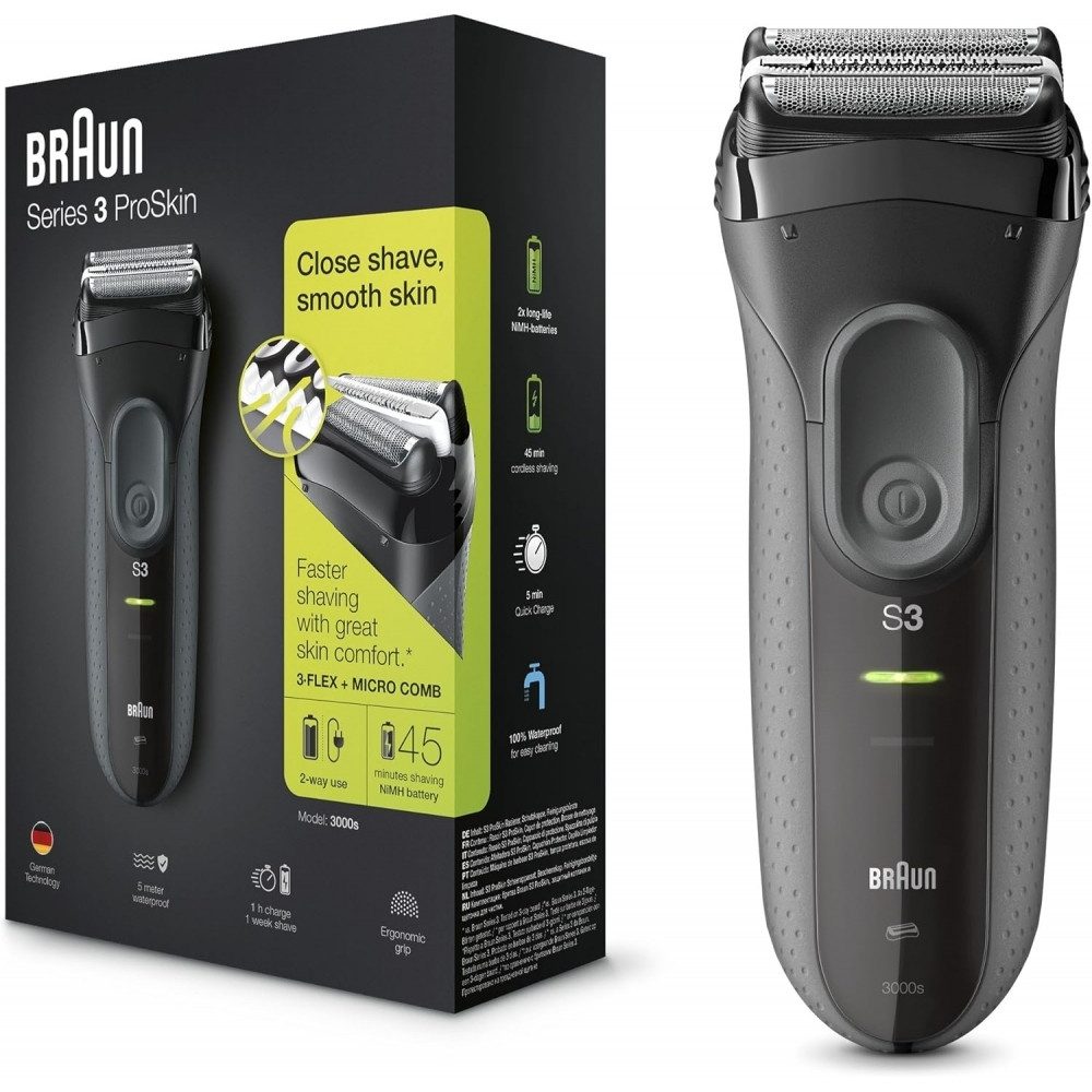 Körperrasierer Braun Series 3 ProSkin 3000s Elektrorasierer für Herren.