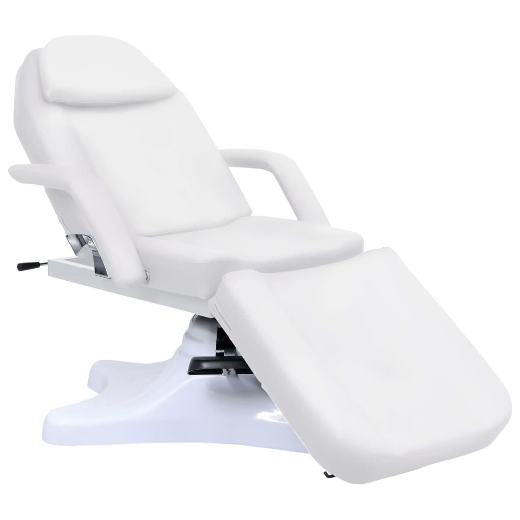 furnicato Massageliege Massagetisch 180x62x(86,5-118) cm Weiß mit PVC-Polster