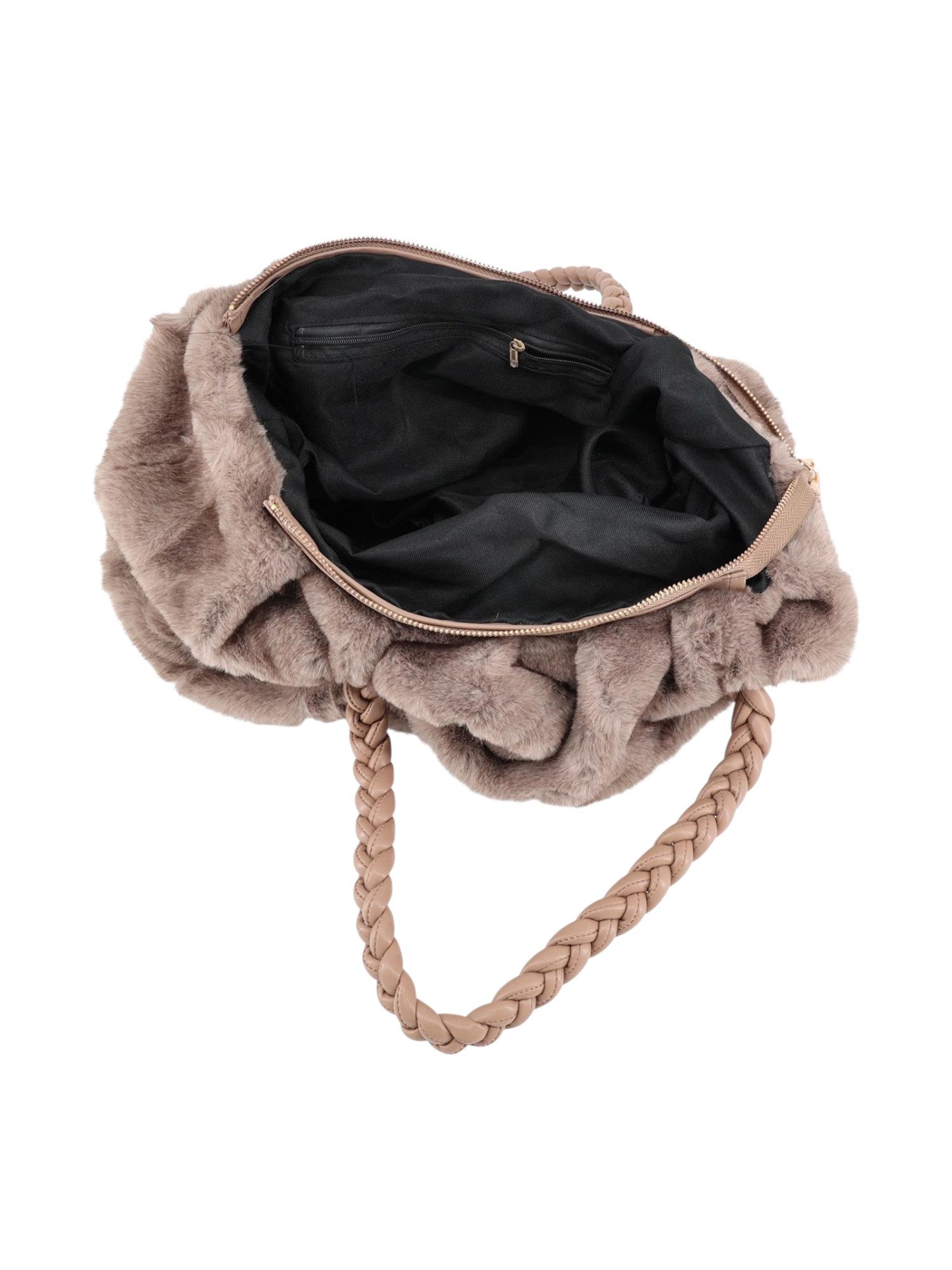 BRISE TASCHE Shopper Brise Kunstfell Tasche – Flauschige Schultertasche mit Zipper