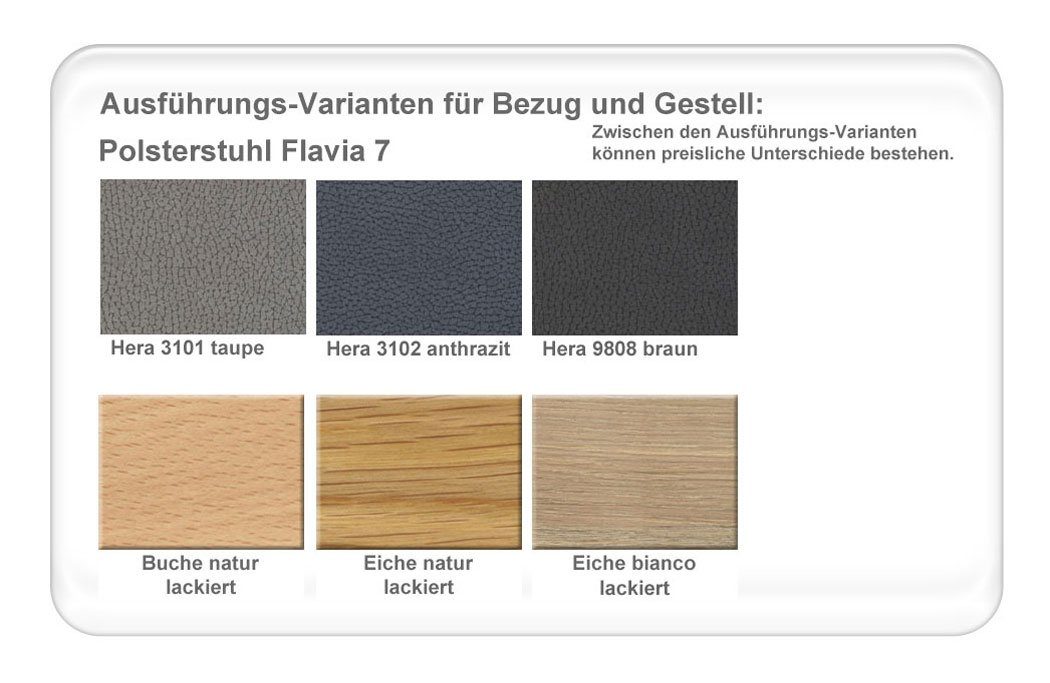 Flavia (Spar-Set, Polsterstuhl Hera 7 Buche expendio taupe aus lackiert, 3101 Massivholz St), 4 natur