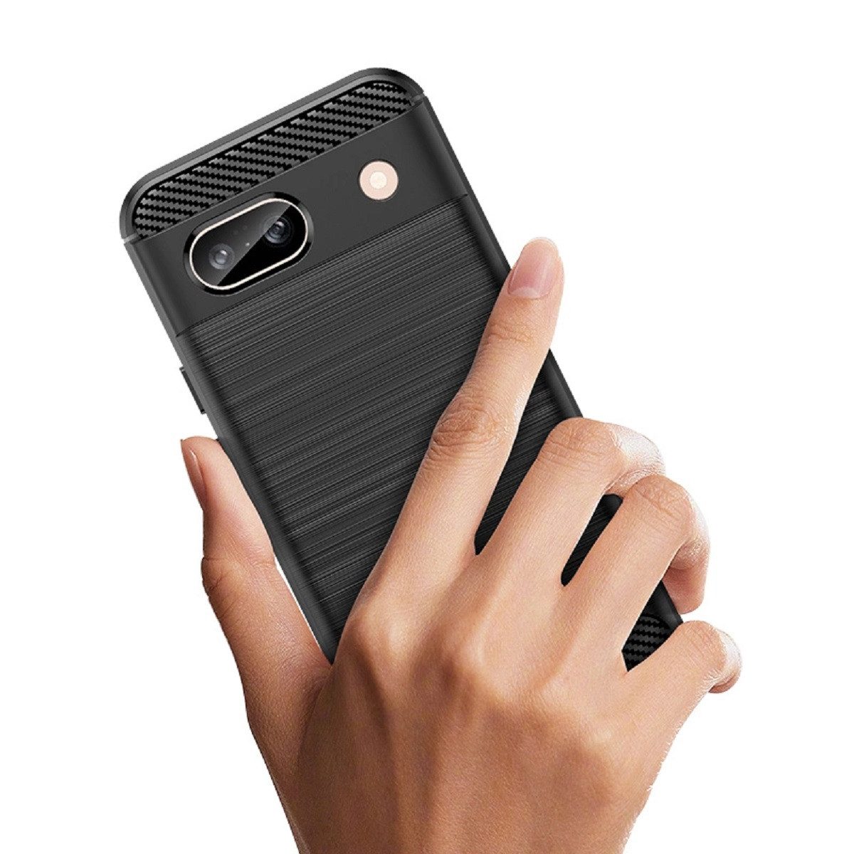 COFI 1453 Bumper Carbon-Hülle kompatibel mit Google Pixel 8A