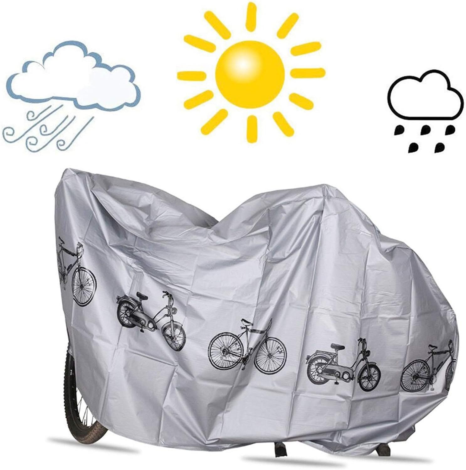 Ikonka Fahrradschutzhülle Fahrradabdeckung für E-Scooter und Roller Schutz und wasserdicht (Fahrrad/-E-Scooter Abdeckung, Fahrrad-/Roller Abdeckung), Wasserfestes und langlebiges Material für ganzjährigen Schutz.
