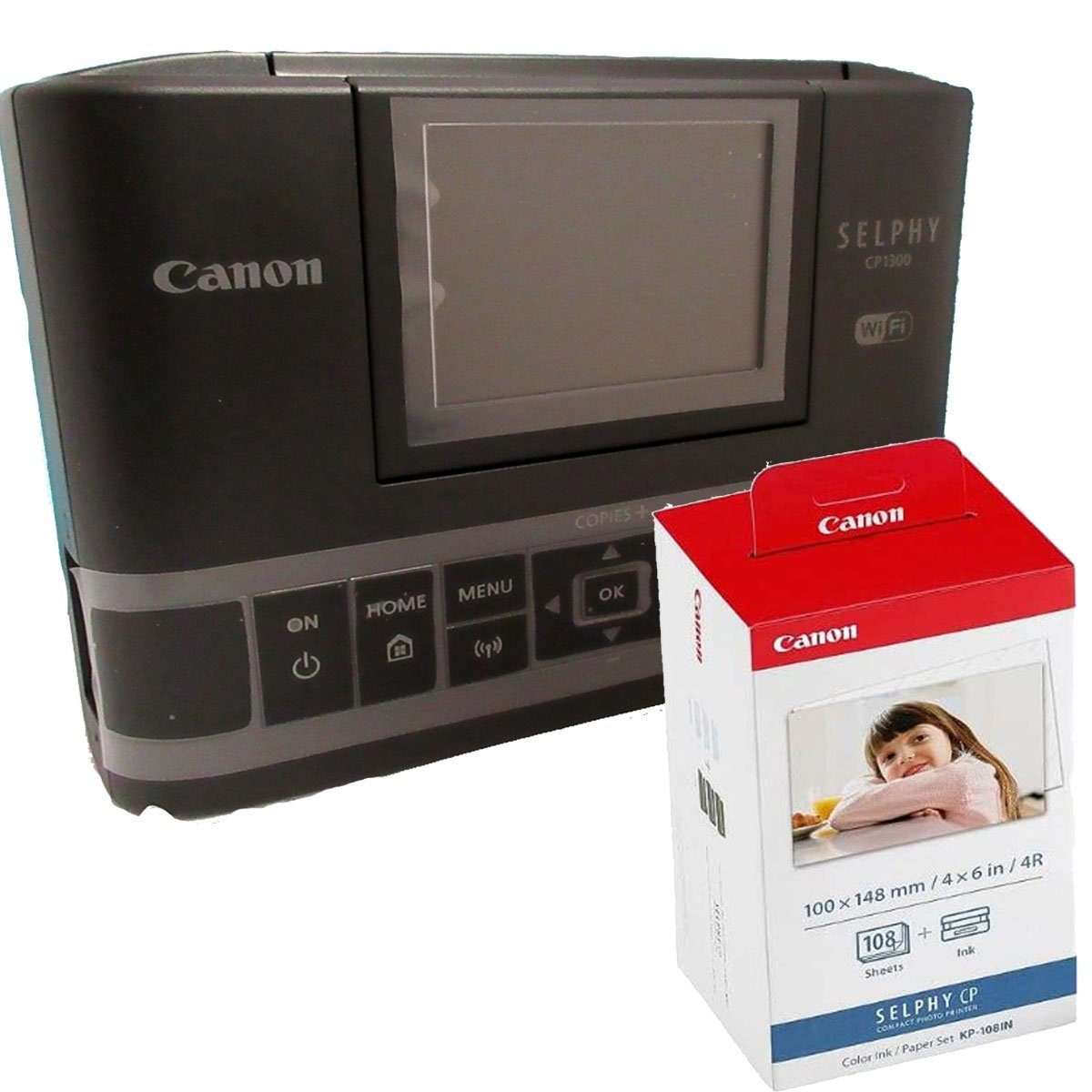 Canon Canon Selphy CP1300 schwarz + KP108 IN Set Фотопринтер
