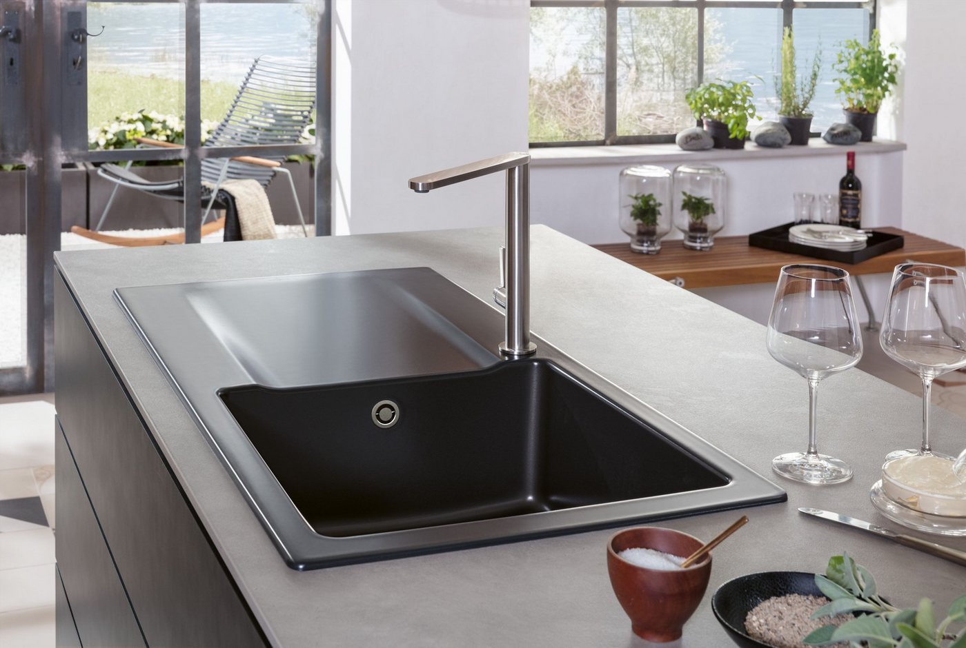 Thumbnail - Villeroy & Boch Einbauspüle Keramikspüle Siluet 60 - Hochwertige Qualität