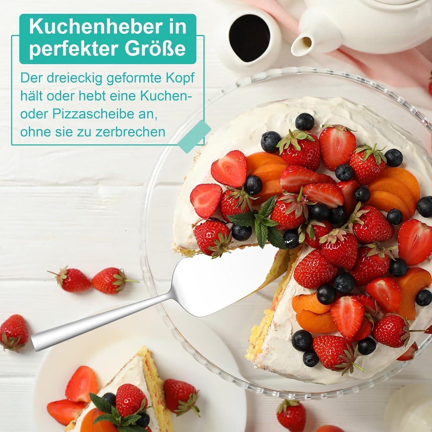 LuxusKollektion Tortenheber Tortenheber Set 5 Stück Edelstahl Kuchenschaufel Gezackte Kanten