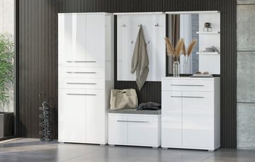 Places of Style Garderobenschrank Piano UV lackiert, hochglänzend, Soft-Close Funktion