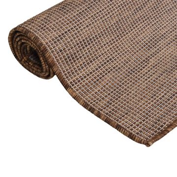 Teppich Outdoor-Flachgewebe 120x170 cm Braun, furnicato, Rechteckig