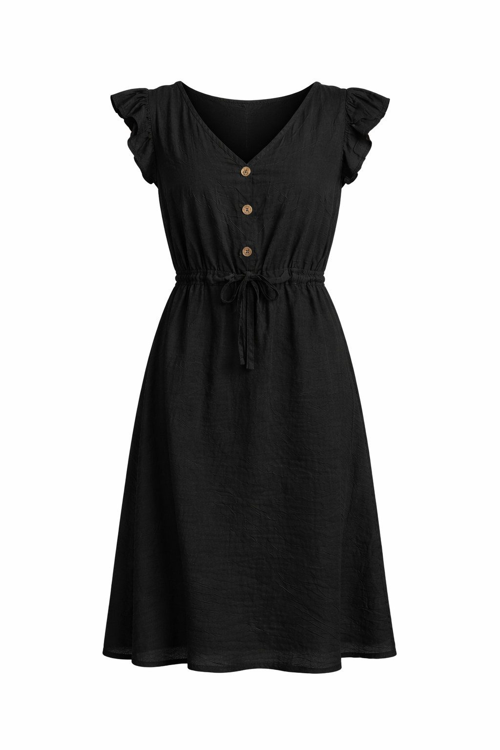 ITALY VIBES Midikleid - Freizeitkleid - sommerliches Kleid Damen - Midikleid - mit Bindegürt ONE SIZE / passend für Größe XS - L
