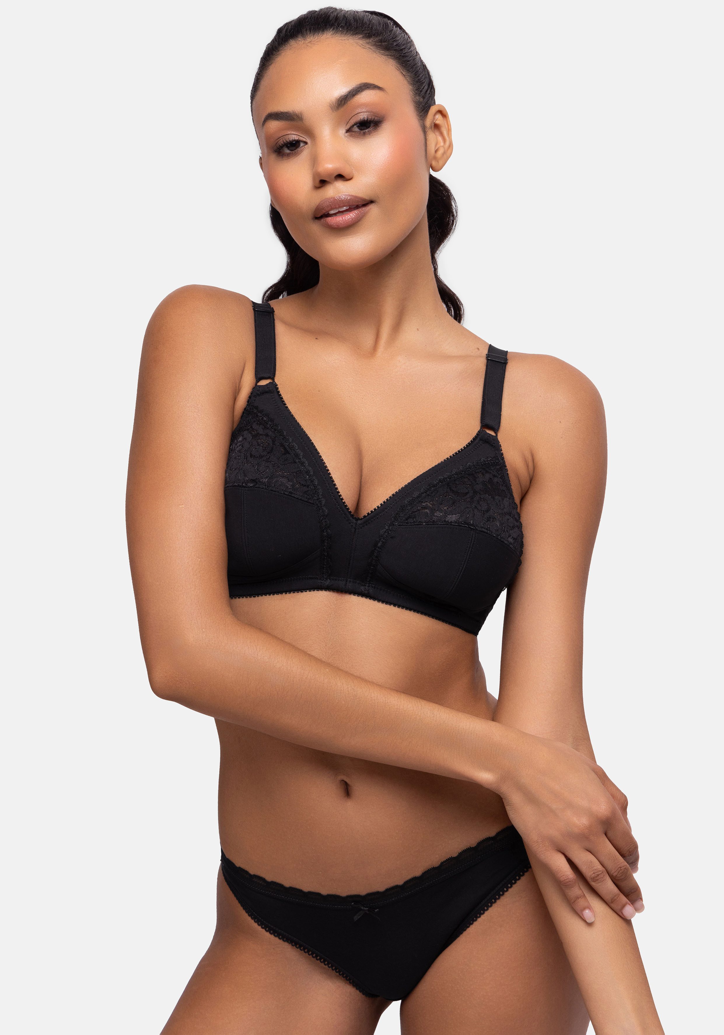 Dorina Bralette-BH Monica mit Spitzeneinsätze an den Cups, ohne Bügel, bequem