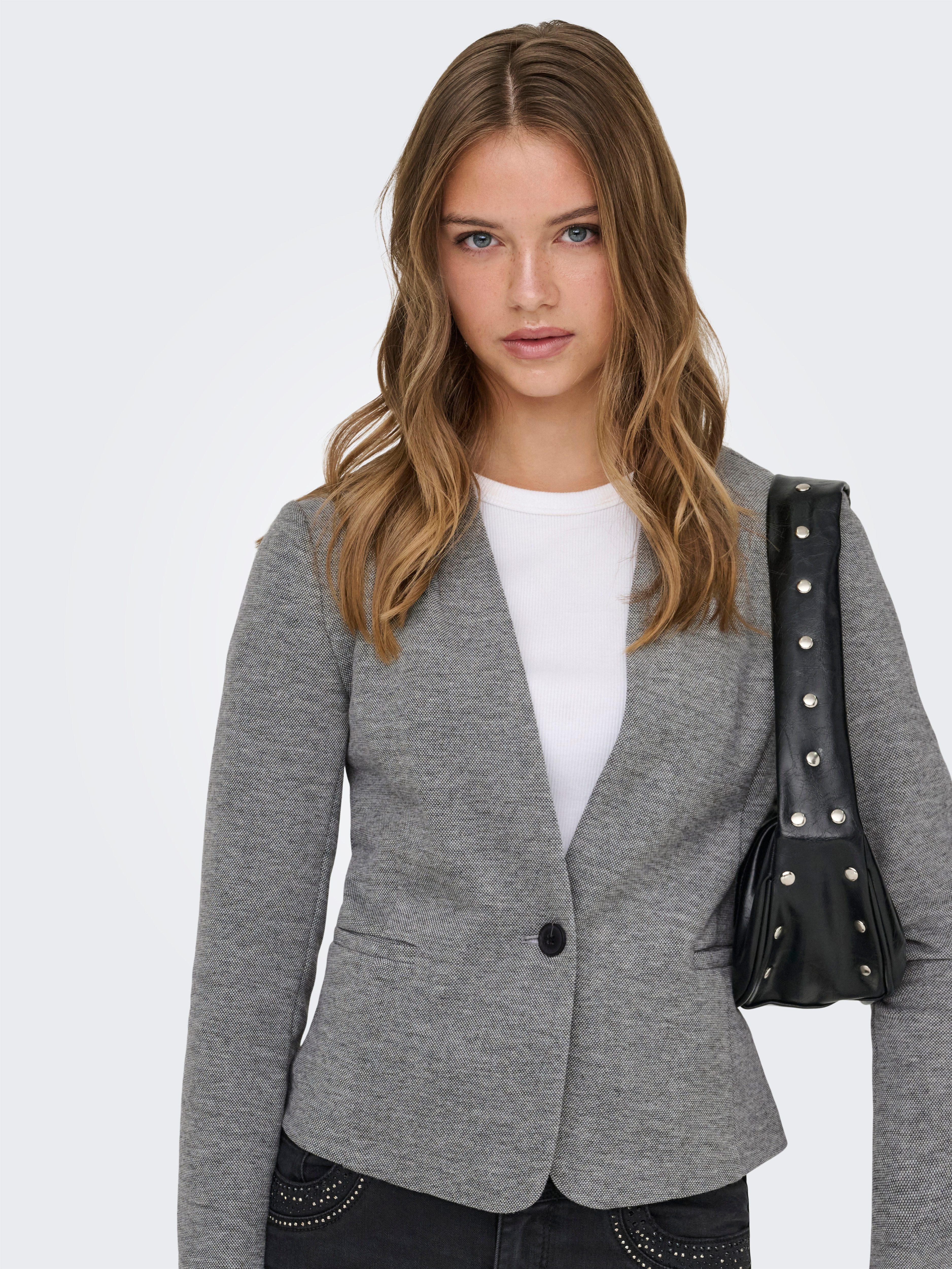 ONLY Kurzblazer ONLSELKIE L/S MEL FIT BLAZER TLR Materialmix, regular fit
