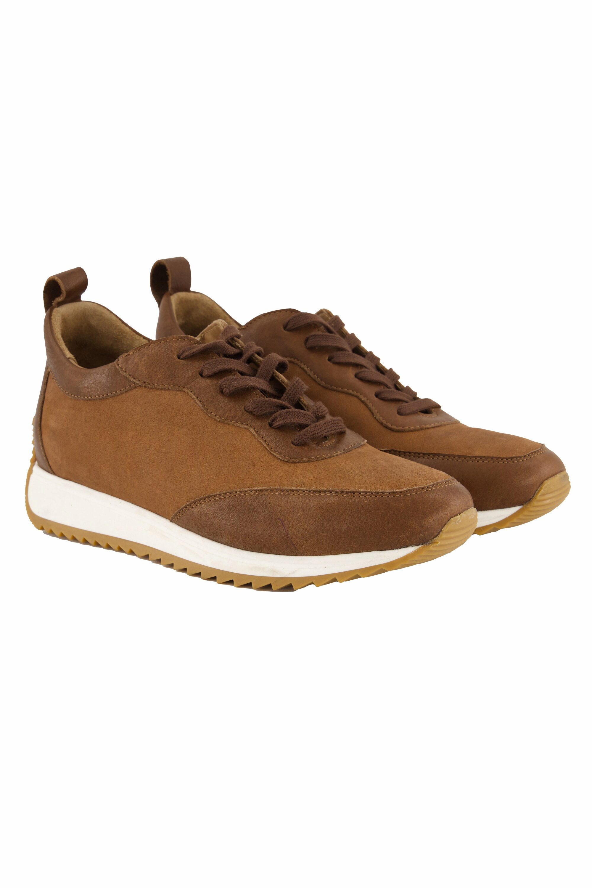 Leder-Sneaker Ledermix Wechselfußbett Weite H Schnürschuh