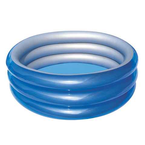 BESTWAY Planschbecken Kinderpool 51041 "Big Metallic", ab 6 Jahre, 445 Liter, ca. Ø 150 cm, aus strapazierfähigem PVC