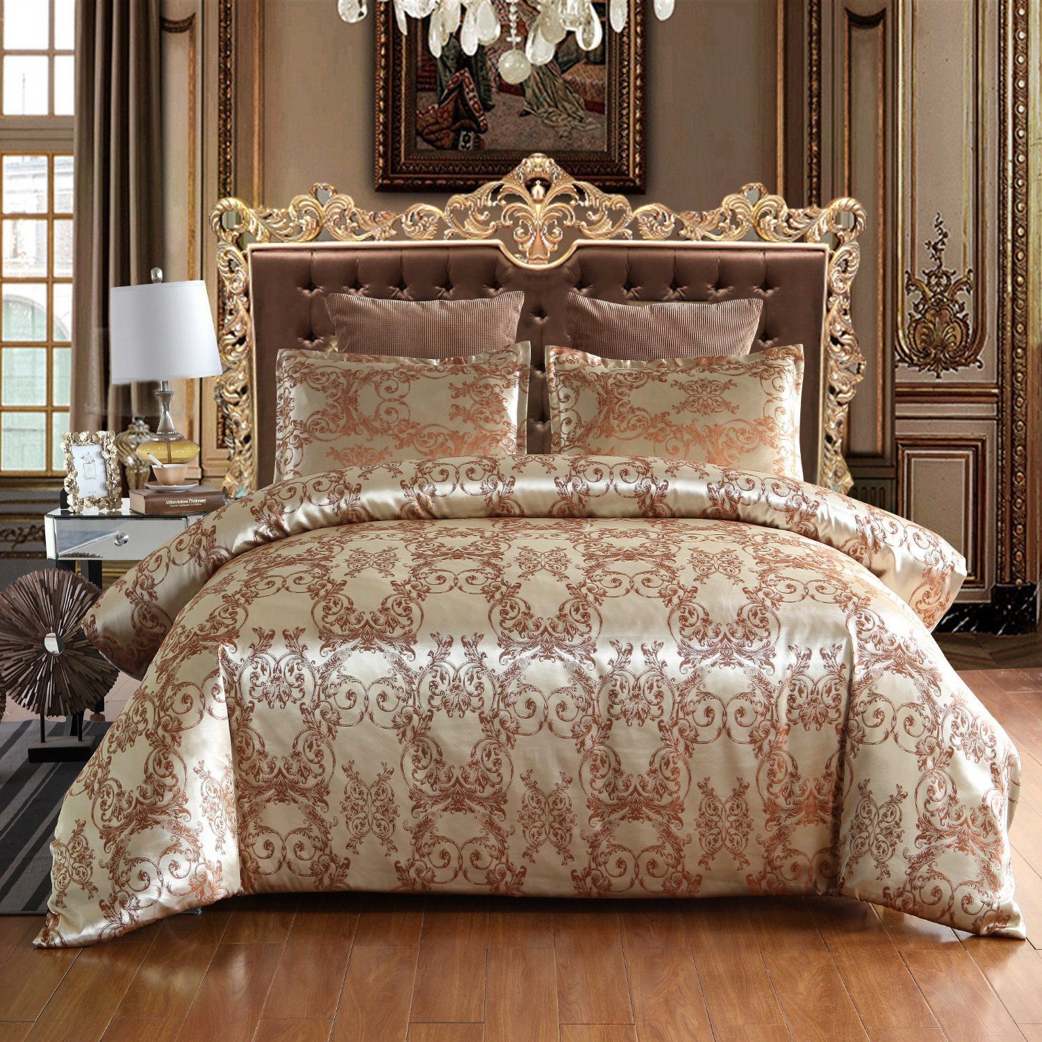 BYSURE Bettwäsche, Polyester, 3 teilig, Satin-Bettbezug, günstig online kaufen