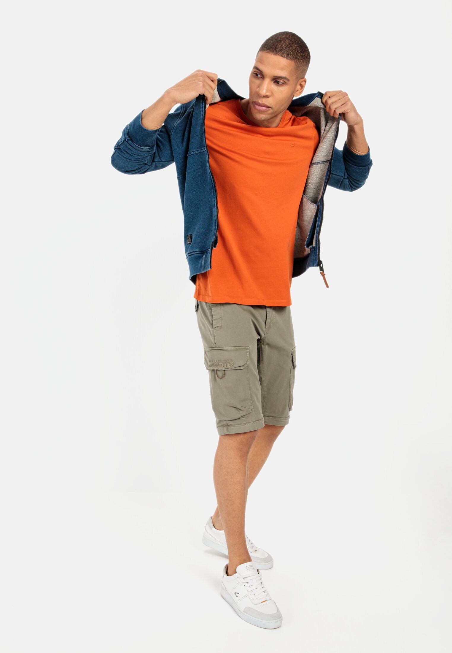 camel active T-Shirt aus zertifiziertem Organic Cotton Halbarm Rundhals