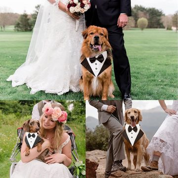 GelldG Hundekostüm Hund Bandana Halsband, Hochzeit, Verstellbar, Krawatte, Haustier