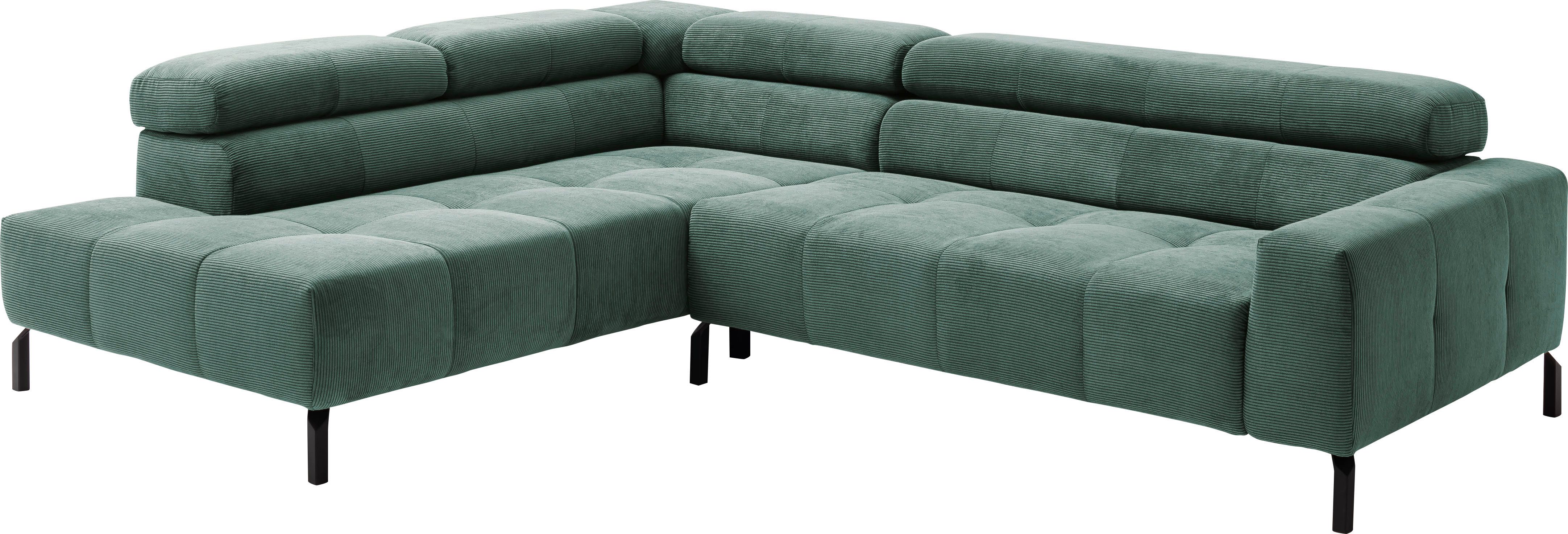 Places of Style Ecksofa "Claya, L-Form, incl. Kopfteilverstellung, Breite 2 günstig online kaufen