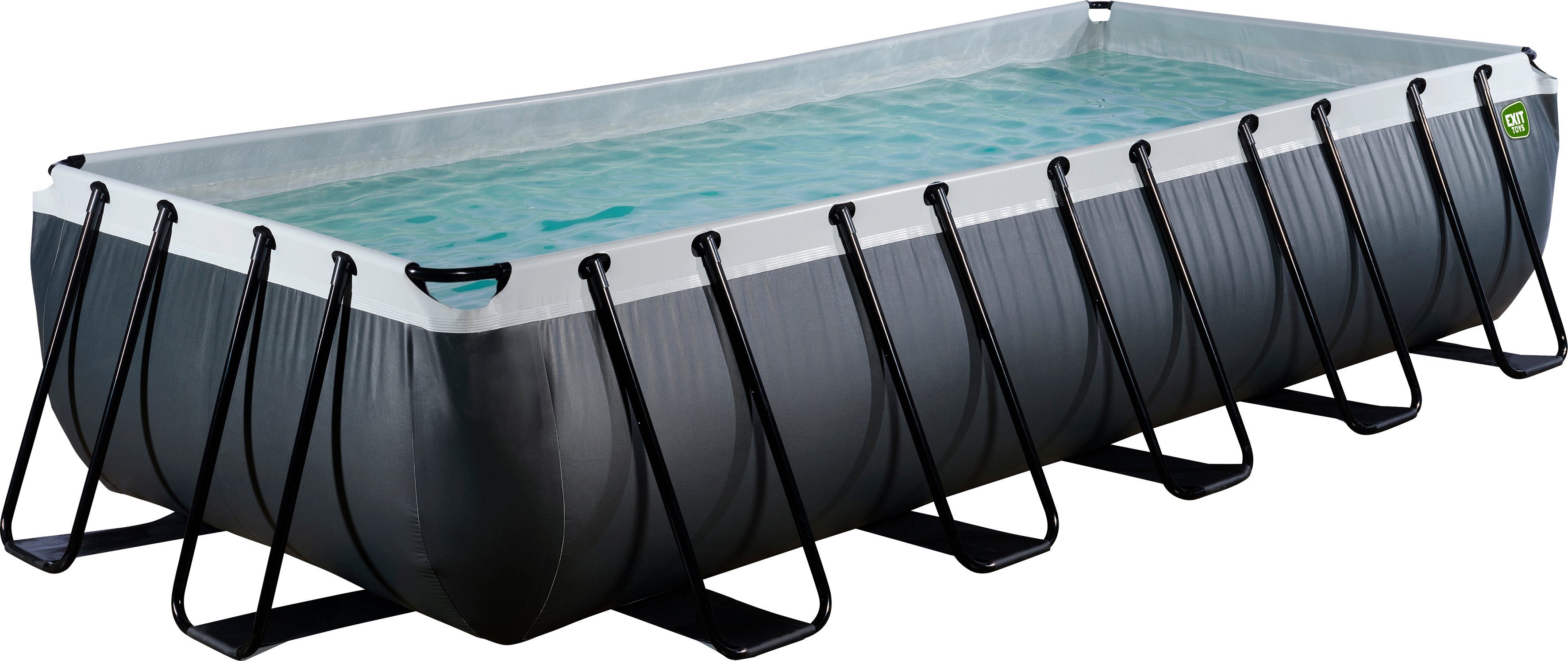 EXIT Framepool (Set, 3-tlg), BxLxH: 200x400x100 cm, mit Filterpumpe und Sicherheitsleiter