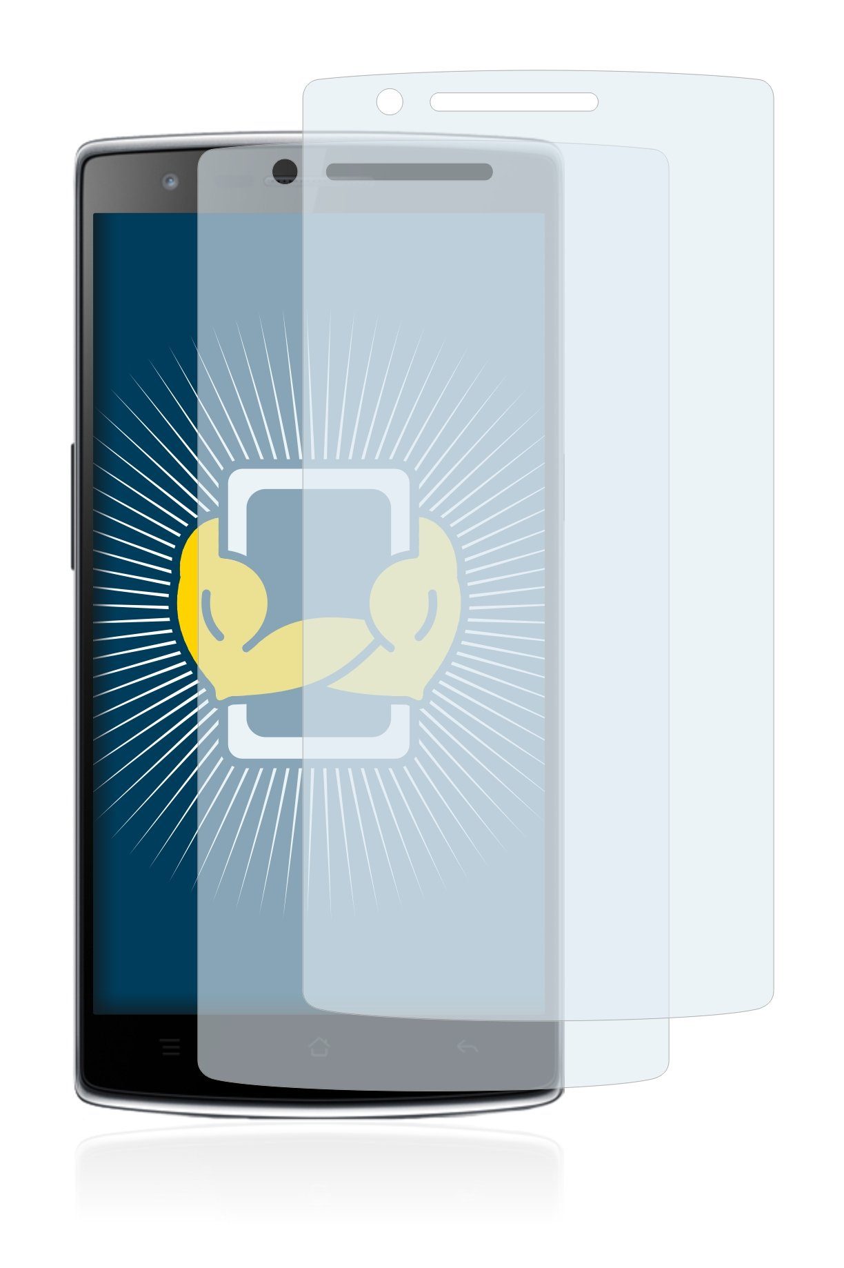 BROTECT Schutzfolie für OnePlus One, Displayschutzfolie, 2 Stück, Folie klar