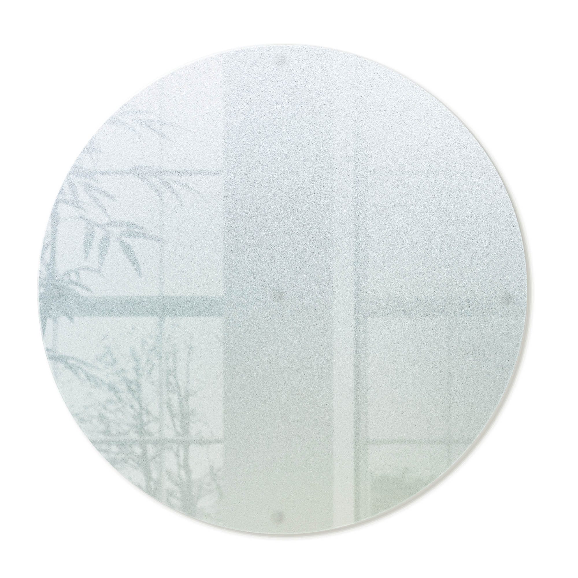 Tulup Schneidebrett Glasplatte aus Gehärtetem Glas Transparent, Milchig, Matt, (1-St), Runden