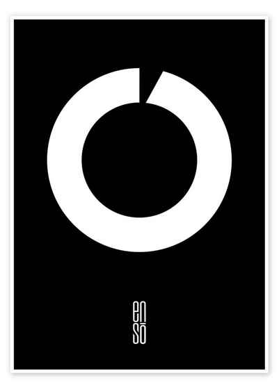Posterlounge Poster THE USUAL DESIGNERS, Enso in der Schweiz, Wohnzimmer Minimalistisch Grafikdesign