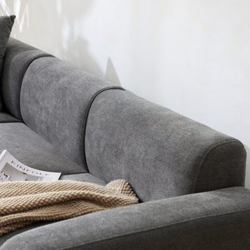 Ulife Sofa Wohnzimmersofa Dreisitzer-Sofa Chaiselongue-Sofa, Sofa mit Schlaffunktion, Sofa mit Kissen