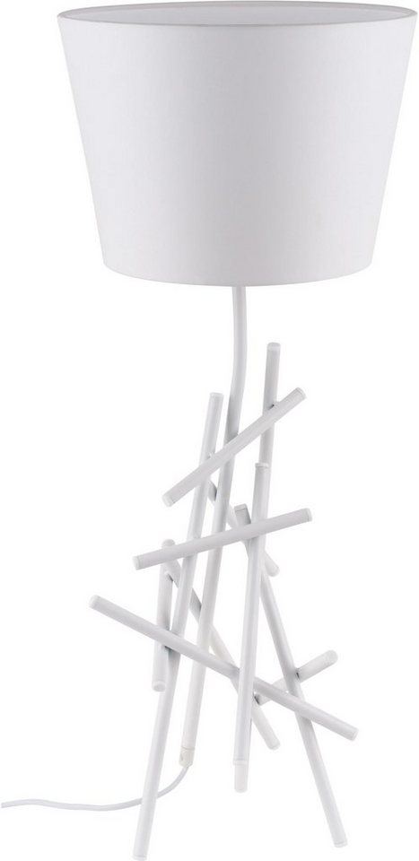 SPOT Light Tischleuchte GLENN, ohne Leuchtmittel, aus Metall, mit flexiblem  Stoffschirm, originelles Design