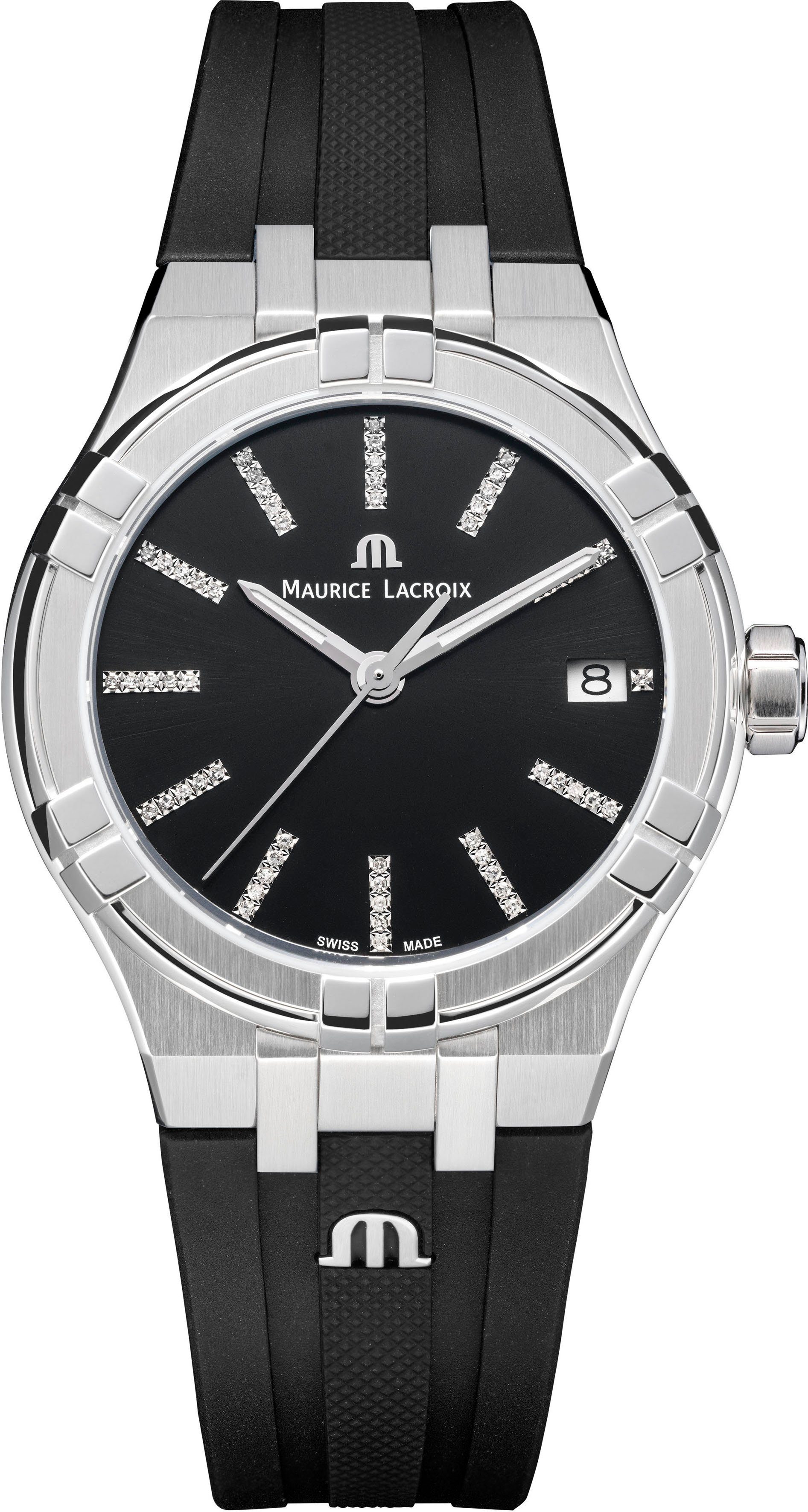 MAURICE LACROIX Schweizer Uhr Aikon Date, AI1106-SS000-350-2, Diamanten