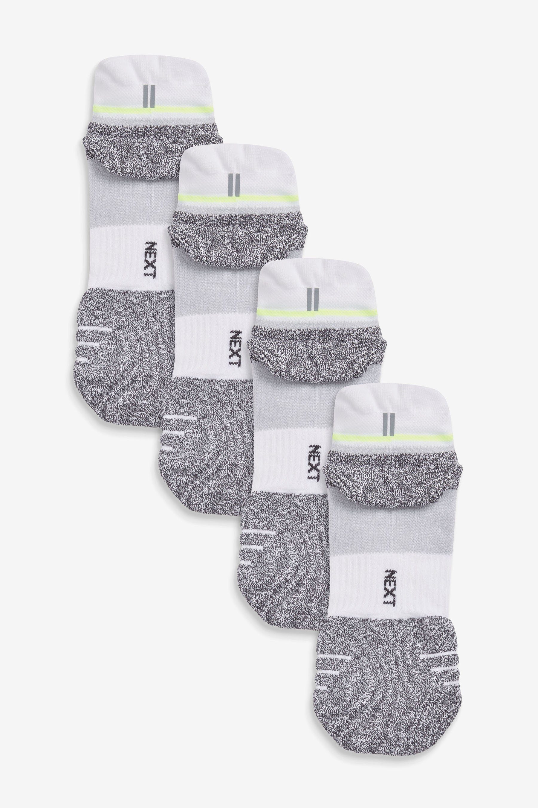 Next Füßlinge Next Active Gepolsterte Socken (4-Paar) im 4er-Pack White