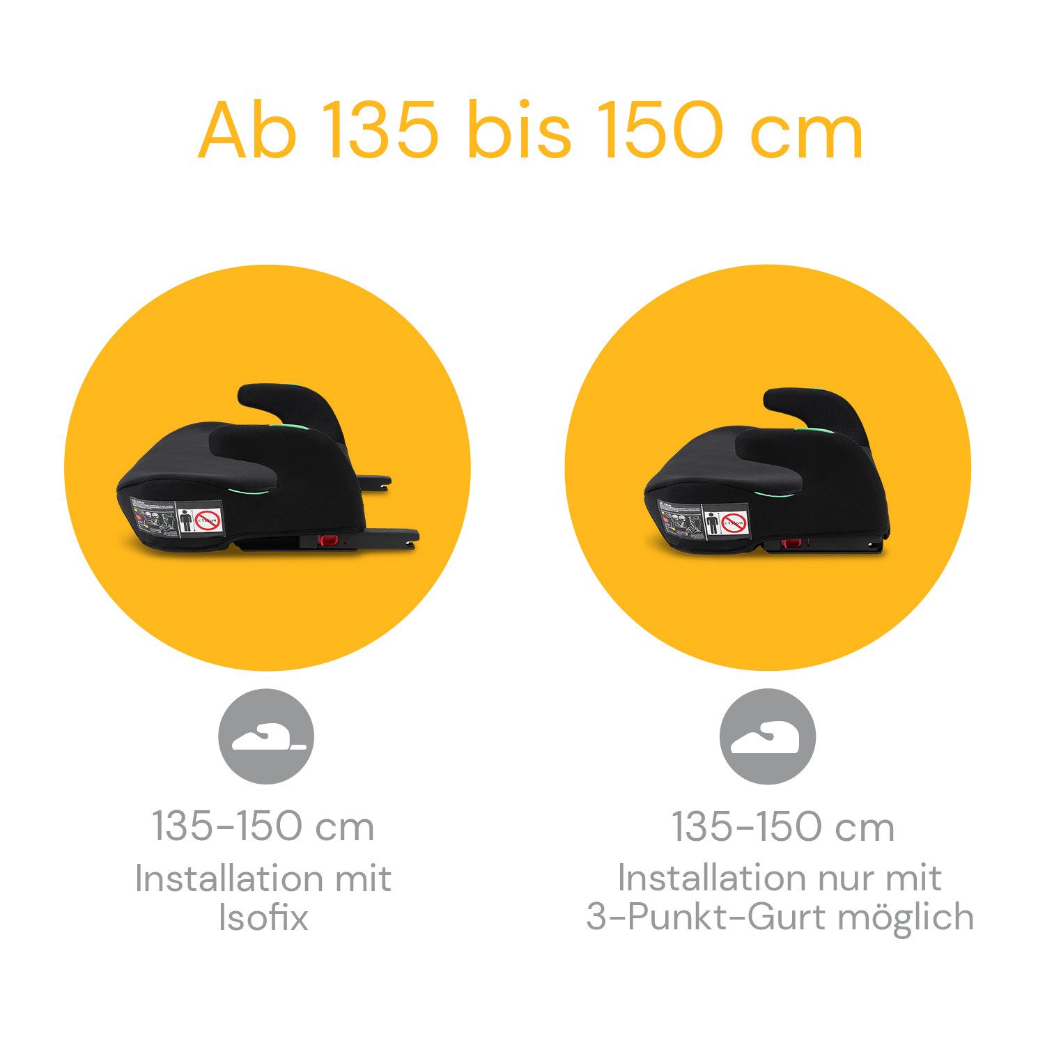 Osann Kindersitzerhöhung Boost Isofix, ab: 8 Jahren, bis: 12 Jahre, ab: 135 cm, bis: 150 cm, Sitzerhöhung Auto Kinder mit Isofix ab 135cm, Sitzschale, Booster