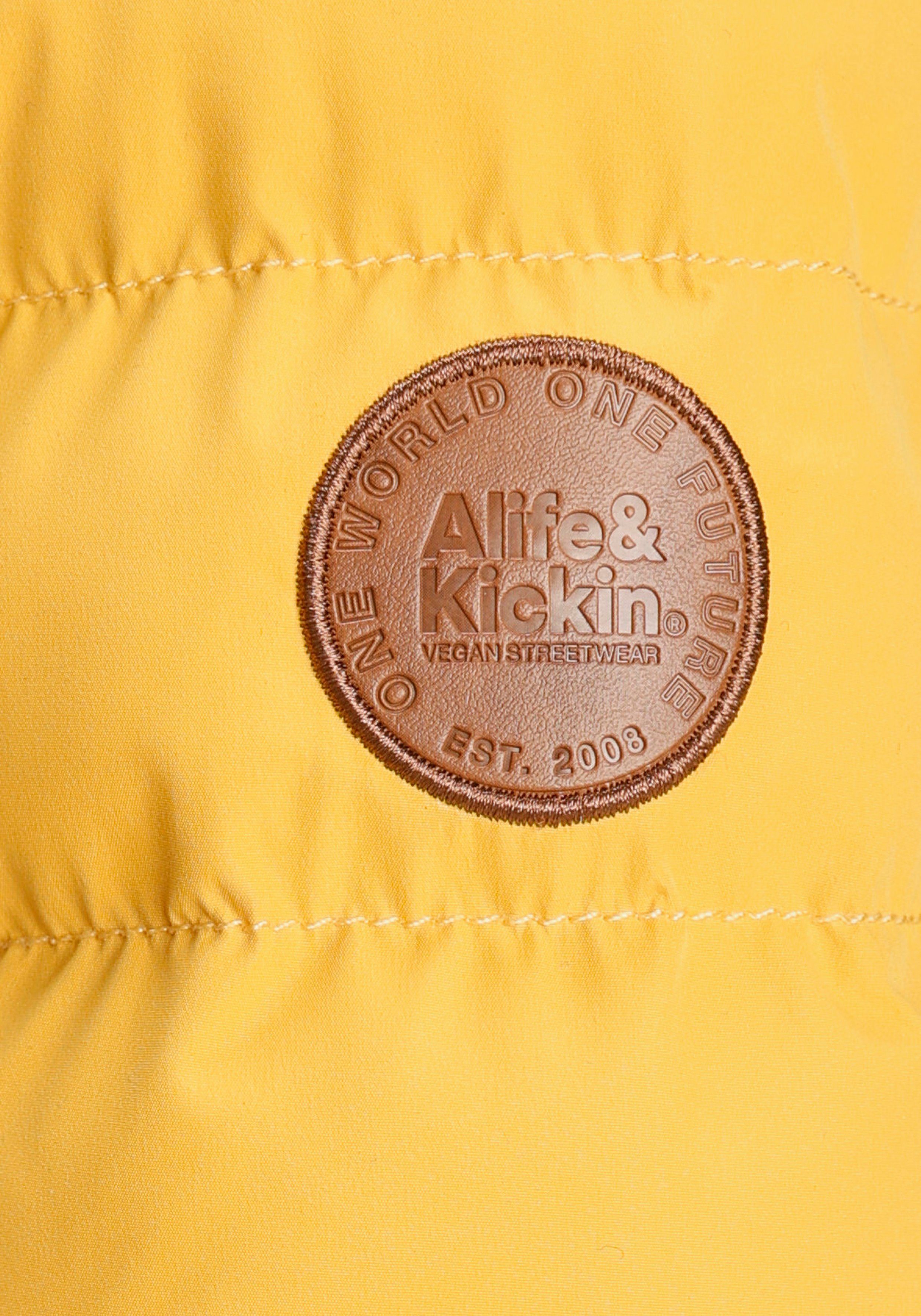 Alife & Kickin Outdoorjacke Steppjacke JuellaAK amber Reißverschlusstaschen Kapuze sportive mit &