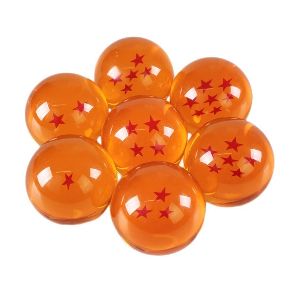 Corimori Sammelfigur Dragon Balls komplettes Set für Sammler, Geschenkbox mit 7 Kugeln, Kunstglas, Fanartikel