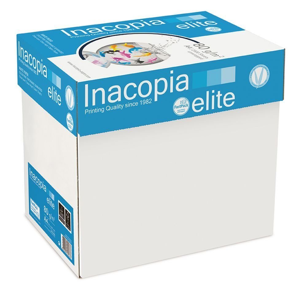 INACOPIA Drucker- und Kopierpapier 2500 Blatt Inacopia Elite 80g/m² Premiumpapier DIN-A4 weiß