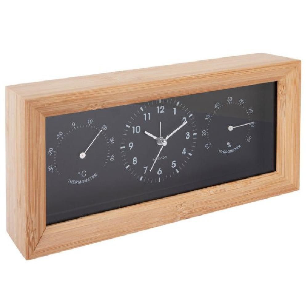 Karlsson Uhr Tischuhr Neat Bamboo Alam Clock Schwarz günstig online kaufen